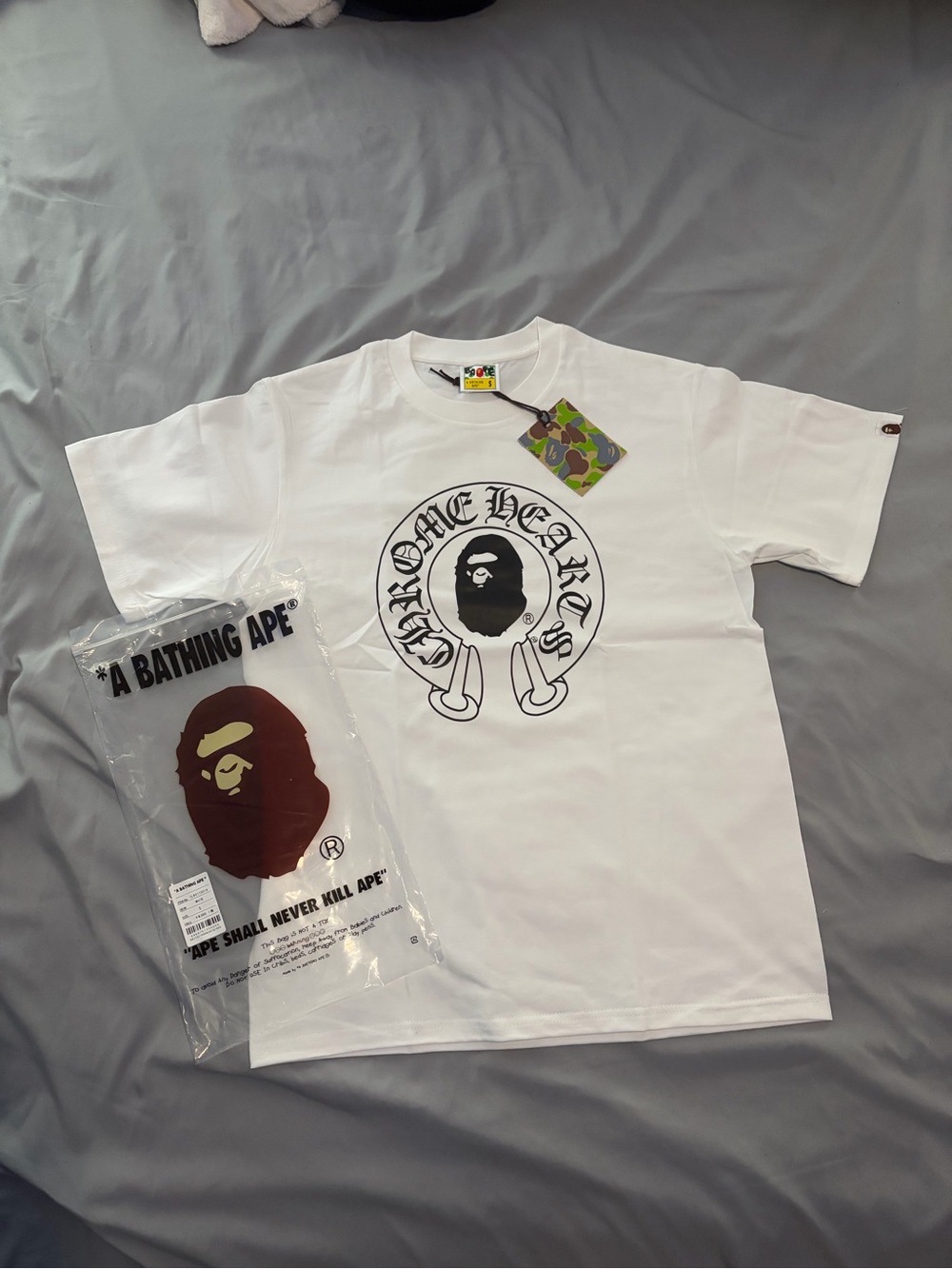 Chrome Hearts White Tee with Black Circular Logo